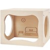 Hamster Hideout Wooden House,Hamster Multi Chamber Hideout,Small Animal for Clear