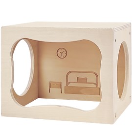 Hamster Hideout Wooden House,Hamster Multi Chamber Hideout,Small Animal for Clear Observation,Hamsters Toys for Syrian,Dwarf Hamstersm,Gerbils, Hedgehogs, Rats, Mice(Bedroom)