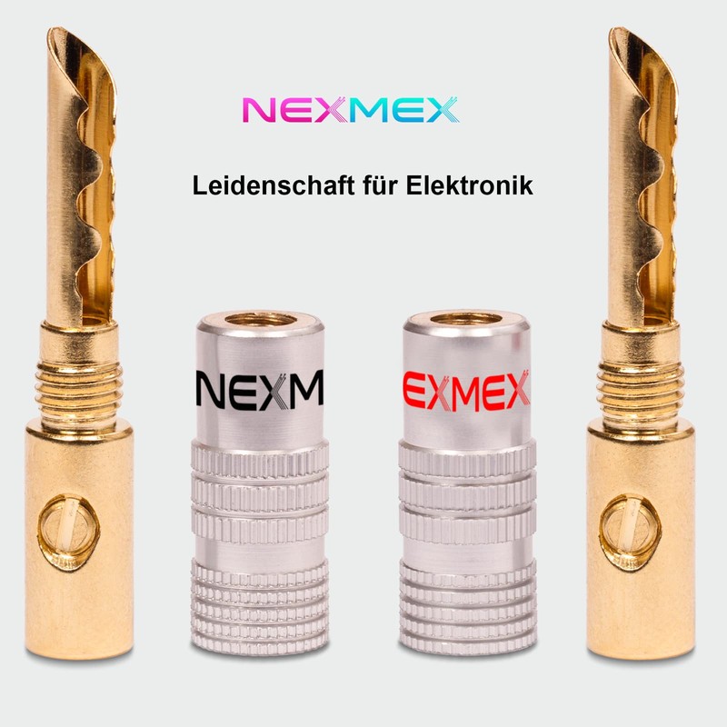NEXMEX Hollow Banana Plug 4 mm - Set of 4