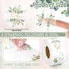 FYSUIMU 1000Pcs Clear Eucalyptus Thank You Stickers Roll Greenery Gold