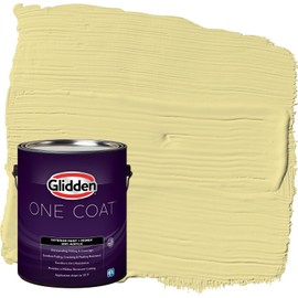 Glidden Exterior Paint + Primer: Yellow Exterior Paint /Subtle Sunshine, One Coat, Satin, 1 Gallon