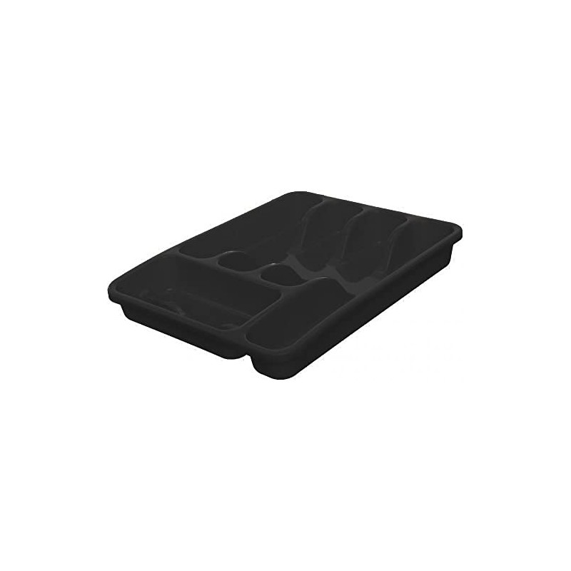 ECO 5 Compartment Plastic Cutlery Holder Tray Drawer Organiser Rack