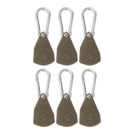 CAPASTEC Adjustable Tent Rope Hanger, Rope Hangers 6 Pieces 1/8", Used for Plants, Glow Lights, Various Tie Down Applications, Brown