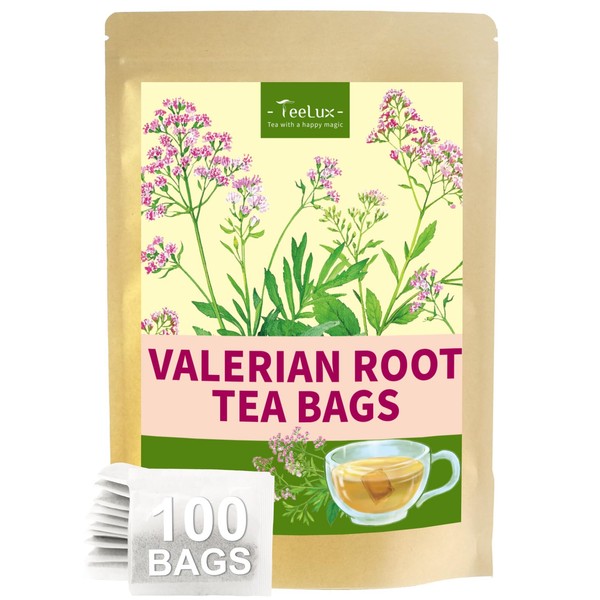 TeeLux Valerian Root Tea Bags, Smooth & Mild Taste, Caffeine