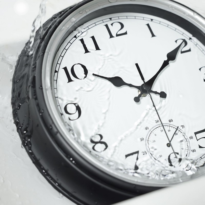 JoFomp Large Waterproof Outdoor Clock with Thermometer Combo - 12