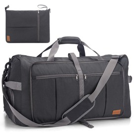 Upeelife Travel Duffle Bag, Foldable 125L Large Holdall Bags Weekend Overnight Bag Waterproof Duffel Bag with Shoe Compartment and Wet Pocket, Sports Gym Bag for Men Women