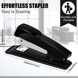 Yahenda 10 Pieces Staplers for Desk Black Stapler Bulk with Staples 20 Sheet Capacity Staplers Compact Desktop Heavy Duty Stapler for Desk Office School