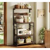 SUPERJARE Kitchen Bakers Rack with Power Outlet, Coffee Bar Table