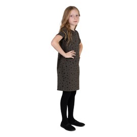 NOQ Girls Thick Tights Corina Plain 120 Denier Warm Footed Leggings Nursery Ballet Dance Class Opaque Black Navy White Pink, nero