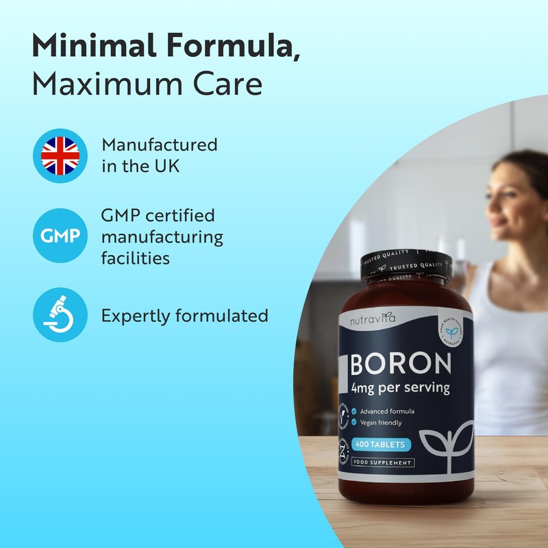 Nutravita Boron - 4mg Pure BOR per Tablet - 400