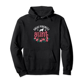 Great Pyrenees Aunt Dog Gifts Womens Dog Lover Christmas Mom Pullover Hoodie
