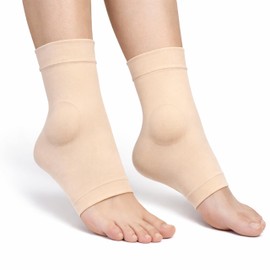 PediGel Gel Ankle Sleeve with Protective Gel Pad – Ankle Bone Protector for Shoe Friction Relief – Soft Elastic Ankle Support Cushion (2 Pack)
