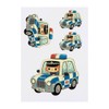 4 x 'Cute Police Car' Temporary Tattoos - Water Resistant,