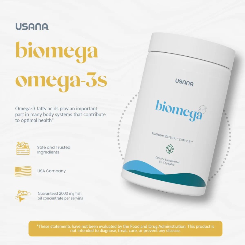 Usana Biomega 56 Cpsulas Omega-3 Para Adultos Suplemento