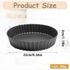 shaohui 8 inch Quiche Pan,Flan Tins with Loose Base, Non-Stick