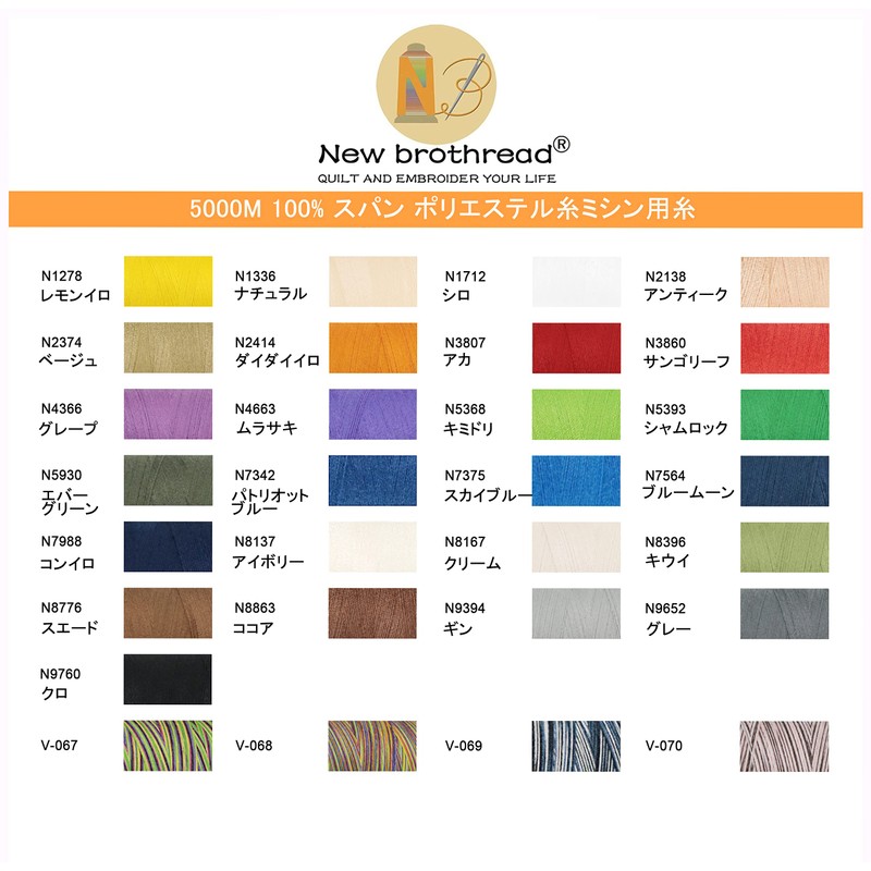 New brothread 5000M Roll/Set of 4 Lock Sewing Thread #60