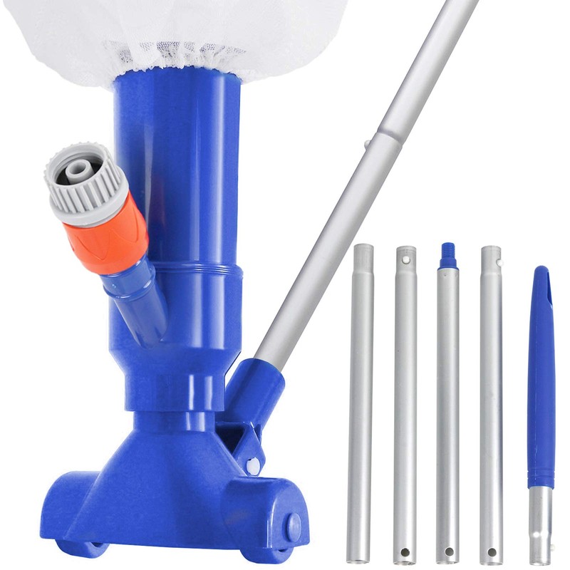 Greenco Portable Pool Vacuum Jet Cleaner w/ Brush and Detachable