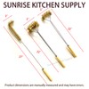 SUNRISE Fryer Brush with Long Handle (Brass, L, Single, and
