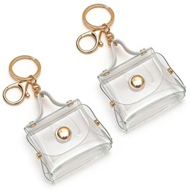 Gachi no Wave Plush Storage Pouch, Pack of 2, Compact Size, 2.4 x 2.8 inches (6 x 7 cm), Cute Design, Mini Pouch, Accessory Storage, Clear Mini Pouch