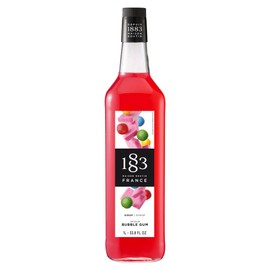 1883 Bubblegum Syrup for Drinks, Made in France, 1 Liter Glass Bottle