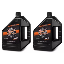 Maxima 2 Bottles Gallons Maxima V-Twin 20W-50 Mineral Motorcycle Engine Oil