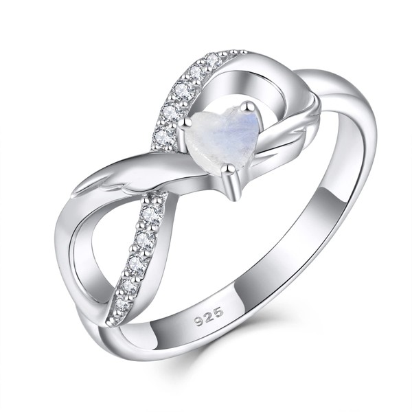 STARCHENIE Infinity Promise Ring 925 Sterling Silve Angel Wings Heart