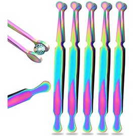 AAProTools Multi Rainbow Color Set Of 5 Stainless Steel 'Bead/Ball Holding Tweezers' Ball Holder Piercing Tool Captive Bead Ball Grabber