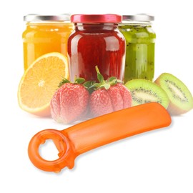 1 Pack Orange Jar-key Jar Opener The Original Easy Use by Anyone (Transparent)