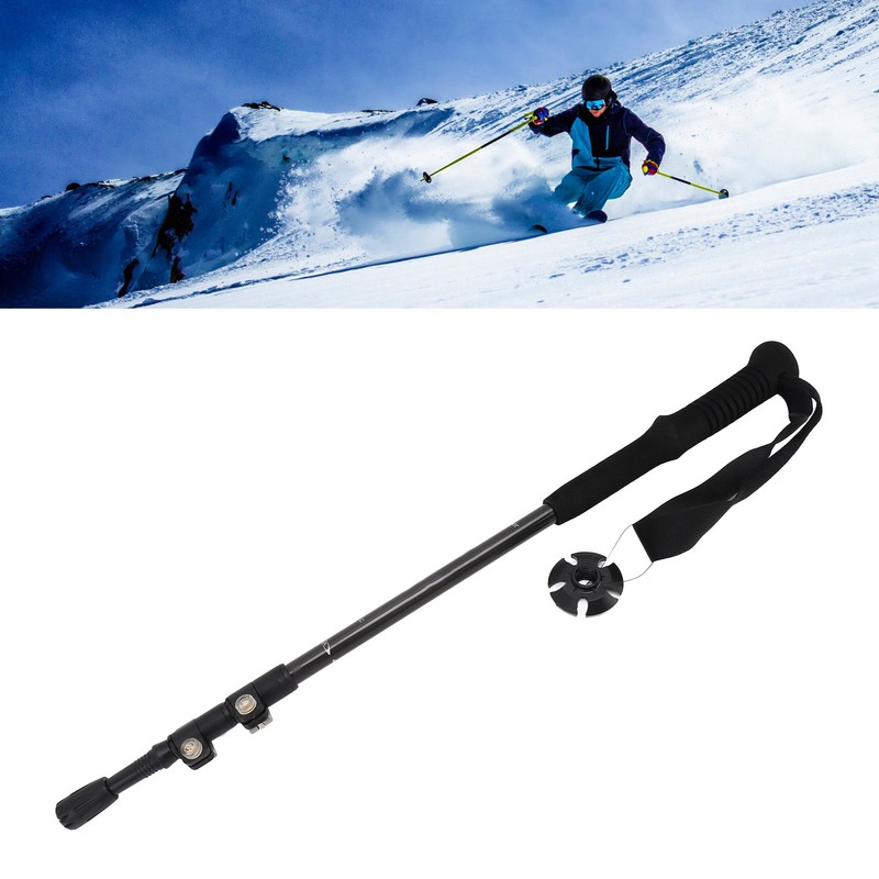 Hiking Stick 3 Section Carbon Fiber Rod EVA Foam Handle