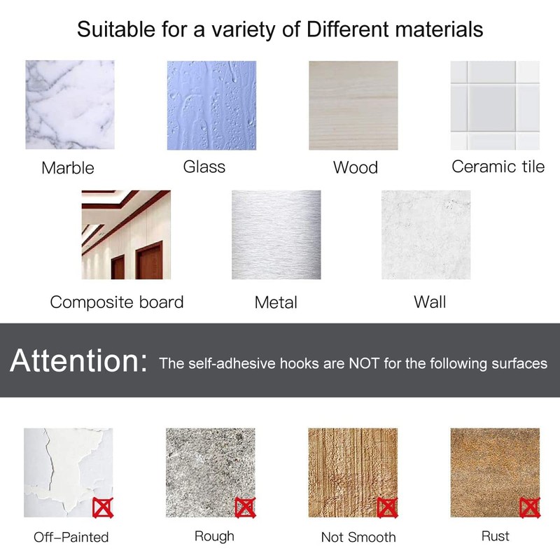 30PCS Self Adhesive Ceiling Hook Hanging Hook with Binding Rings,