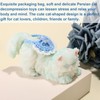 Lyreh Cute Cat Squeeze Toy, Blue Soft Cat Stress Balls