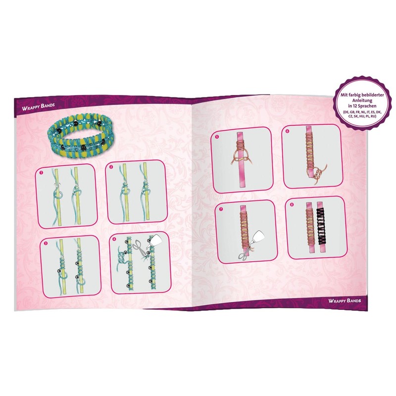 Lena 42652 Wrappy Bands Craft Kit, Multi-Colour