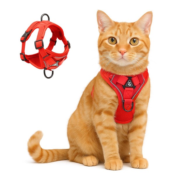 Cat Chest Harness and Leash Set for Walking Escape Proof,