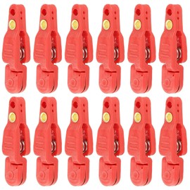 Fishing Downrigger Release Clips, 12 Pieces Heavy Tension Power Grip Plus Release Clips, Fishing Downrigger Clips for Offshore Fishing, Planer Board, Weight, Kite Pro Snap Weights (Red)