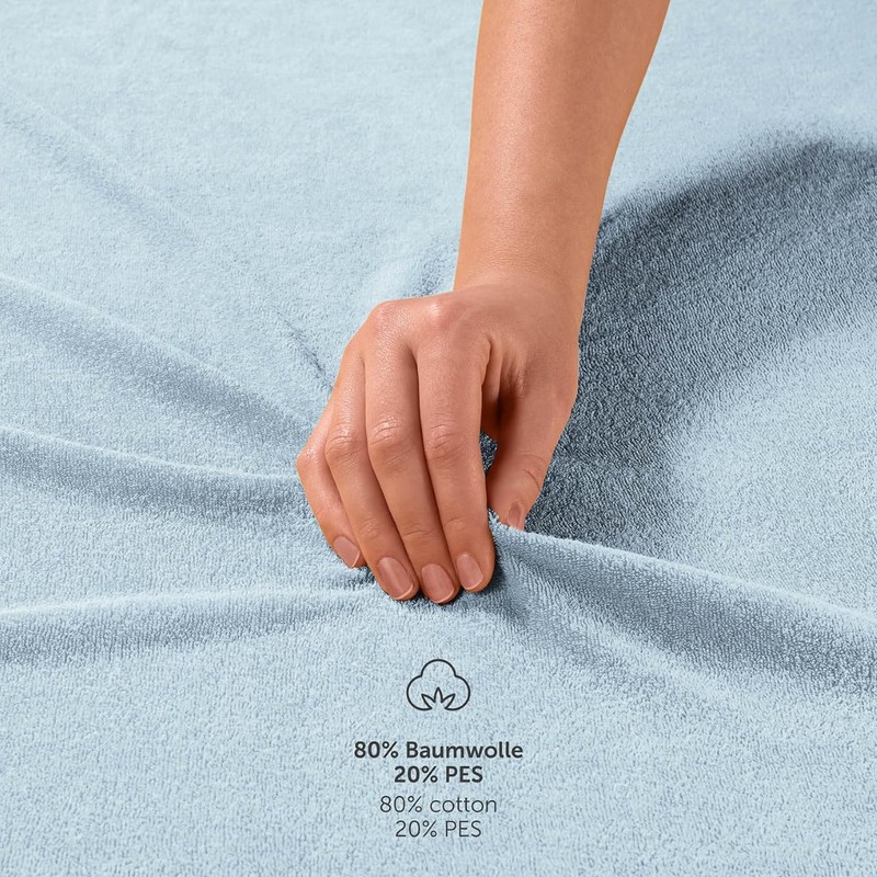 Blumtal Terry Fitted Sheet 90 x 200 cm – Cosy,