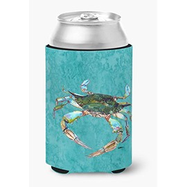 Caroline's Treasures 8657CC Crab Can or Bottle Beverage Insulator Hugger, Can Hugger, multicolor