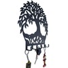 HeavenlyKraft Tree of Life Black Metal Wall Mounted Key Holder