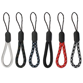 ZXZone Hand Strap, Cell Phone Strap, Mascot Hand Strap, Short Hand Strap, Wrist Strap, Anti-Loss, For USB Memories, Mascots, Keys, Whistles, Drop Prevention (6 Colors, Set of 6)