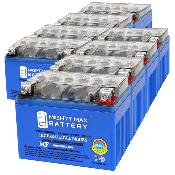 Mighty Max Battery YTX4L-BSGEL 12V 3AH GEL Replacement Battery compatible