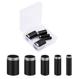 TVETE Leather Craft Die Cutter, Leather Punch, Round Hole Punch, Set of 5, Alloy Steel, Leather Punch, Leather Craft Tool, Round Belt Punch, Belt, Strap, Cut Circle, Neatly Cut