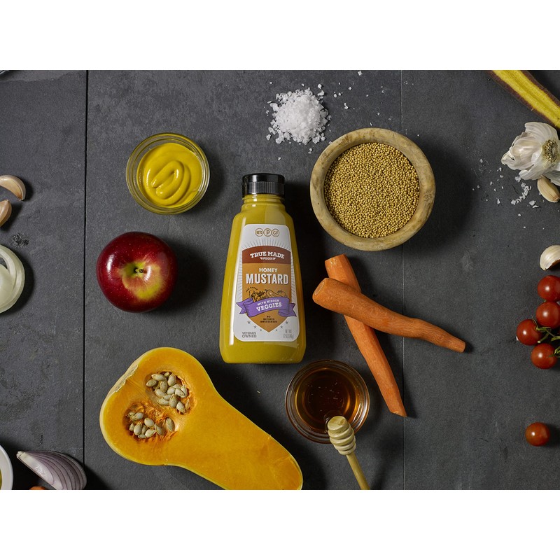 True Made Foods Low Sugar Honey Mustard, Keto Friendly (12oz,