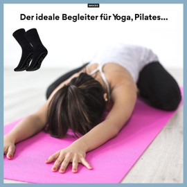 Snocks Pack of 2 Stopper Socks Women's Yoga Socks House Socks, blue