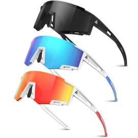 3 Pack Kids Polarized Sunglasses - Youth Baseball Sunglasses for Boys Girls Age 6-14 Sports UV400 Protection SunGlasses