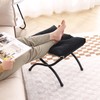 LITA Folding Upholstered Footrest Stool, Modern Small Portable Accent Ottoman