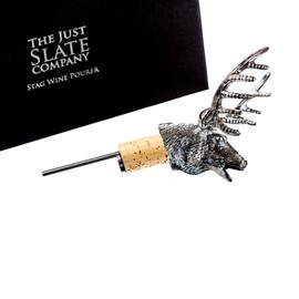 The Just Slate Company, Stainless Steel and Cork Stag Wine Pourer