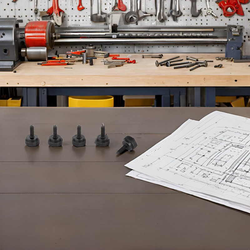 PrecisionGeek - Shoulder Thumb Screws Blackened Steel M6 x 10mm