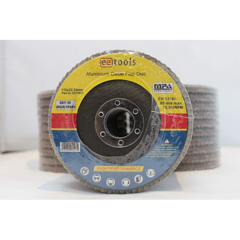 AUTDER 115mm 60 Grit Aluminium Oxide Abrasive Sanding Flap Wheel