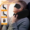 Fillable Travel Pillow with Bandage Padded Neck Pillow with Clothes