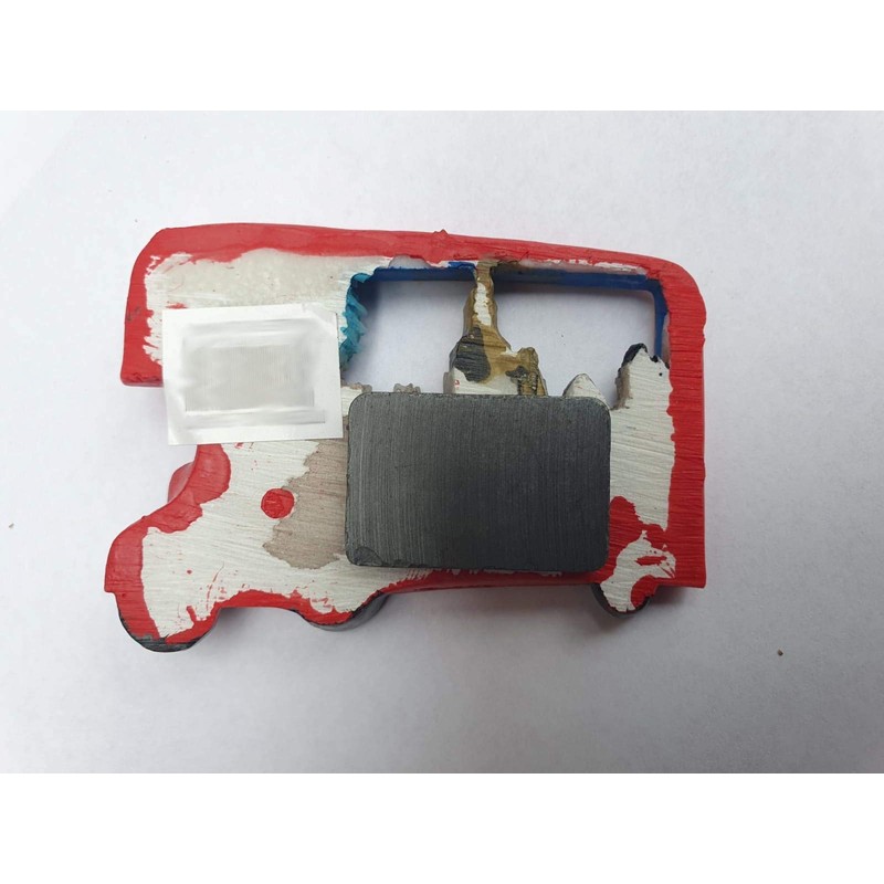 London Gift /Souvenir Fridge Magnet - Red Bus Collage
