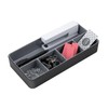 Advantus Fusion 5 Compartment Desk Tray, Black and Gray, Each